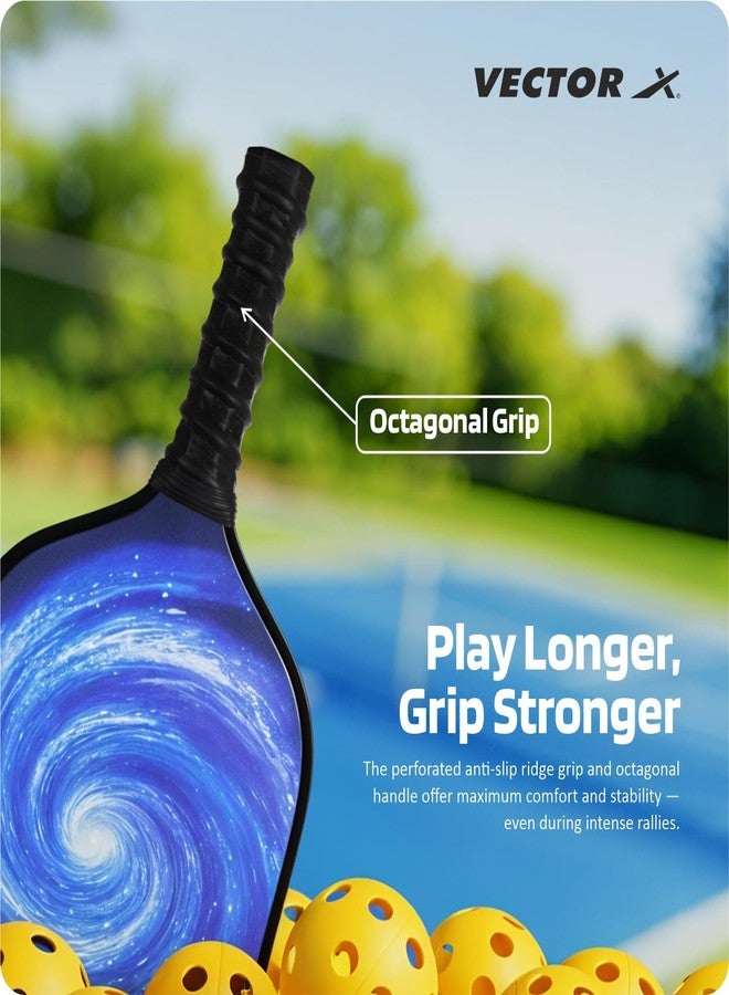 Vector X Wooden Pickle Bat Racket Wooden Paddle with Premium Grip (Pack of 1) - Image 5